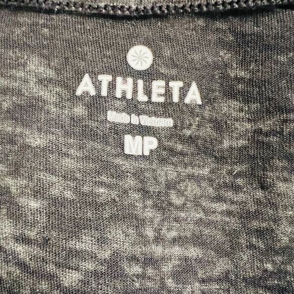 Athleta Sundress Jersey Knit Womens Petite M Gray Scoop Smocked Waist (A0126) - Picture 4 of 4